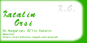 katalin orsi business card